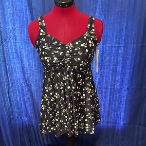 BloomChic Navy floral Tankini Top